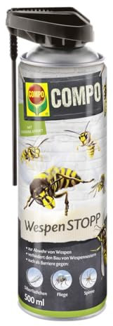 COMPO WespenSTOPP – Wespenspray mit Sprührohr – wirkt gegen Wespen und Wespennester – Sofort- und Langzeitwirkung – Wespenspray – 500 ml, Grün
