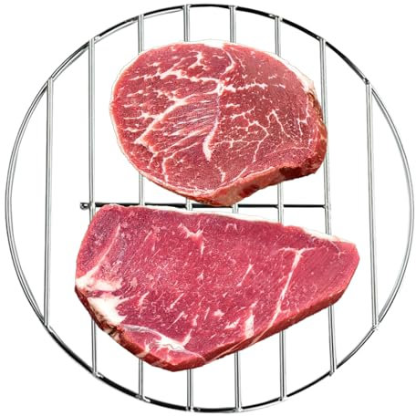 Rejilla para Parrilla BBQ | Rejilla para Hornear - Bandeja de Acero Inoxidable para Barbacoa con Grill - Uso en Cocina, Camping, Picnic, Rostizado y Cocción al Vapor en Ollas