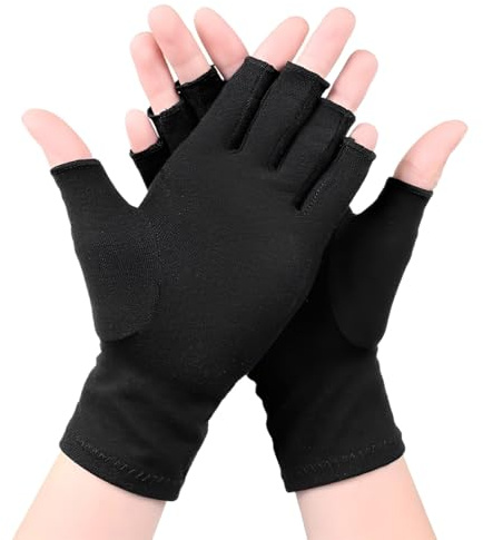 JYNXOR 1 paio Fascia Elastica Mano Polso, guanti artrite guanti senza dita guanti compressione artrite reumatoide mani，per donne e uomini, sollievo dal dolore e termici