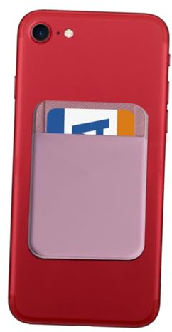 PRETYZOOM 2 pezzi Portacarte Adesivo per Cellulare in Pelle PU Rosa Tasca Sottile e Resistente con Supporto Autoadesivo Riutilizzabile per Carte di Credito e Id Compatibile con Smartphone
