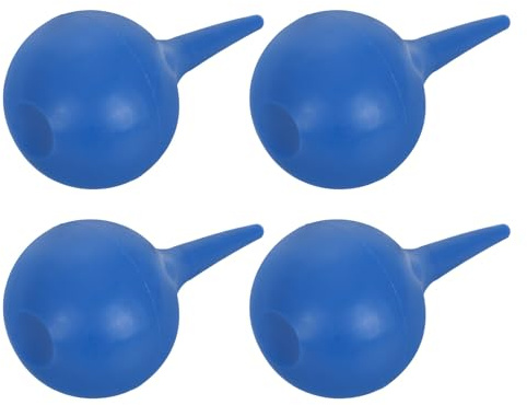 GARVALON 4 piezas Bolas de Lavado de Oídos Azul de Bulbos de Succión de Goma para Limpieza de Cerumen Adultos y Herramienta Versátil de Presión Auricular para Uso Doméstico