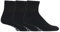 IOMI - 3 Pairs Extra Wide Cotton Cushioned Short Ankle Diabetic Socks for Swollen Feet and Legs (12-14 UK, Black (Short))