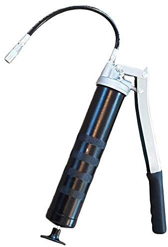 Grease Gun Heavy Duty 10000 Psi Lever Action with Flexible Hose and Coupler, 500cc, for 400g Grease Cartridges or Bulk Loading, by Agri-Linc