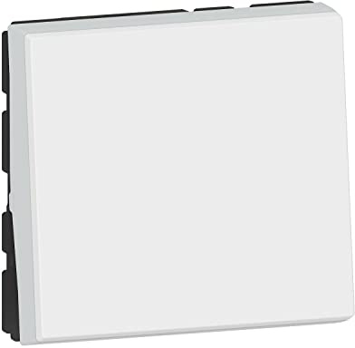 LEGRAND | Interrupteur Ou Va-Et-Vient Lumineux, Mosaic Easy-Led, Voyant Fournis Déjà Broché, Connexion Rapide Sans Outil, Finition Brillante Blanc