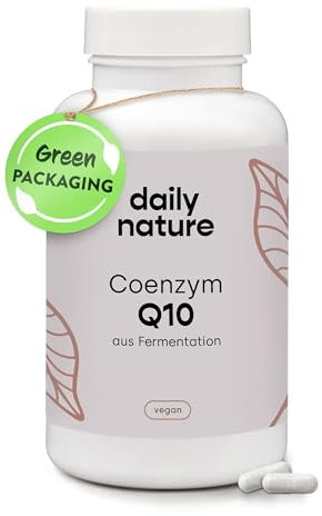 dailynature Coenzym Q10 hochdosiert | 200 mg pro Kapsel | 120 vegane Kapseln mit Coenzym Q10 aus pflanzlicher Fermentation | glutenfrei & laktosefrei | ohne unerwünschte Zusätze | kompostierbare Dose