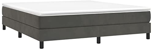 vidaXL Struttura Letto a Rete a Molle Grigio Scuro 180x200 cm Velluto