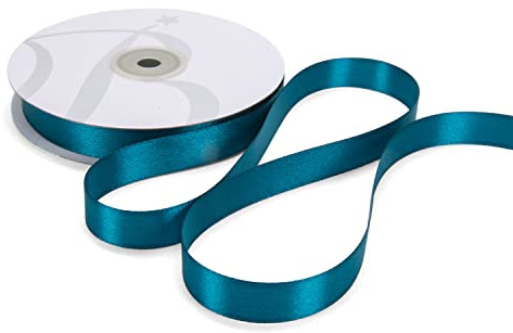 Nastro Doppio Raso 15mm X 50 Metri per Artigianato, Natale, Decorazioni, Adatto Per confezionare Regali, Feste di Compleanno, Matrimoni, Bomboniere (Ottanio)