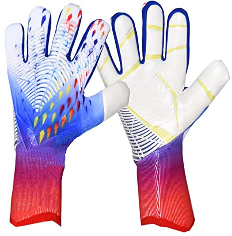 FASECKS Football Goalkeeper Gloves For Boys, Kids Children Youth Soccer Goalie Gloves with 3mm Latex Super Grip Palm Goalkeeping Gloves6/7/8/9/10