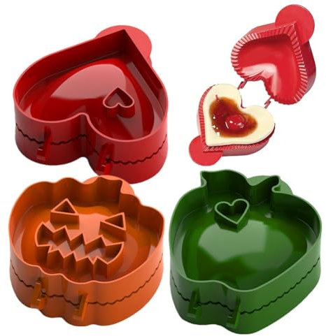 ZOOMPIL 3pcs Stampi per Torte Tascabili, Fall Hand Pie Moulds, Stampo da Forno per Torta di Mele, Stampi per Torte a Mano di Pasta Grigliata Adatti per la Festa di Natale di Halloween