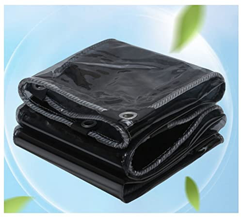 Regenschutz, transparente Planen, strapazierfähiges PVC-Vinyl, 0,35 mm dick, Plane mit Ösen, Ösen, mit einem Innendurchmesser von 1,6 cm, für Regenschutz auf Balkonen, Blumen und Pflanzen (1,5 x 2 m)
