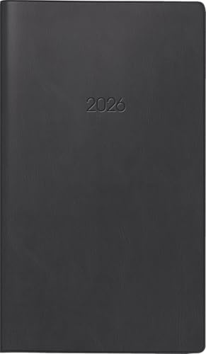 BRUNNEN Taschenkalender Mod. 758 '26 | A6, Kunststoff, schwarz