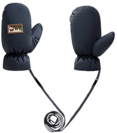 Duyeuau Winter-Sporthandschuhe für Kinder, Ski-Fäustlinge mit weichem Fleecefutter, isolierte Handschuhe, geeignet für Jungen und Jungen