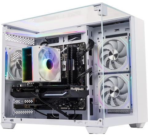 GTR Gaming PC | AMD Ryzen 7 5700X | Radeon RX 7800 XT 16GB | 32GB 3600MHz RAM | 1TB NVMe SSD | 600W 80+ Bronze PSU | ARGB White Case | Windows 11 | WiFi