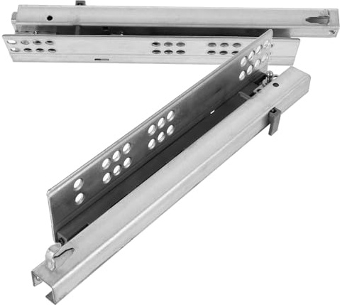 NIYANGLE Teiliges Schubladenschienen mit Dämpfer Ausziehbare Silent Bottom Mount Führungsschienen für Möbel Hohe Tragfähigkeit Langlebig Geräuscharm Einfache Montage Stabile Gleitleistung