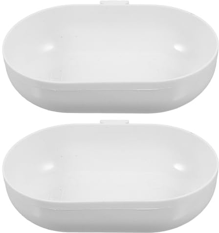 Outanaya Tazón de Baño para Pájaros de Plástico 2 Unidades para Balcón y Jaula Profundidad Adecuado para Aves Pequeñas
