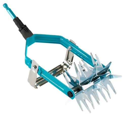 Gardena combisystem-Sternfräse mit Jätemesser:Gartenfräse zur Saatvorbereitung & Bodenlockerung,14 cm Arbeitsbreite, hochwertiger Qualitätsstahl,Duroplast-beschichtet, Sternräder verzinkt(3195-20)
