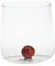 Zafferano Bicchiere in Vetro Borosilicato Fatto a Mano, Bilia Ambra all'Interno, capacità 44 cl, Diametro 88 mm, 6 Pezzi