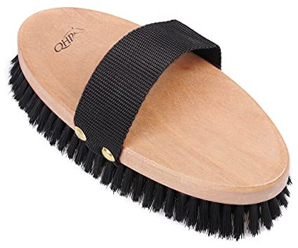 Kardätsche | Pferdebürste | Einfaches entfernen von Schmutz | Liegt gut in der Hand (schwarz)