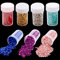 FineInno 7 Farben Crushed Glass, Epoxidharz Füllmaterial, Chunky Glitter Pailletten Reflective Metallic Chips für Resin Silikonform Füller, Nagelkunst Decoration (Crushed Glass)