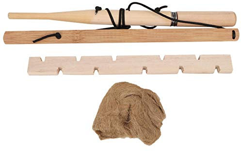 Joyzan Fire Starter Kit, Outdoor Fire Starting Bow Fires Making Tool Primitive Wood Survival Emergency Ignitor Set Flat Head Drilling Practice Friction Camping Exploring Hiking Outward Bound Training