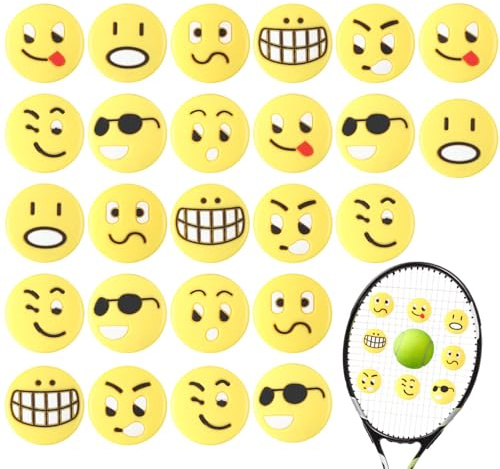 Jexine 30 Pcs Tennis Vibration Dampener Silicone Tennis Racket Dampener Cute Tennis Supplies for Gift (Assorted)