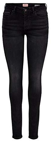Only Onlpower-Royal Hw Push Up Skinny DNM EXT Jeans pour Femme, Jean Noir, S x 30L
