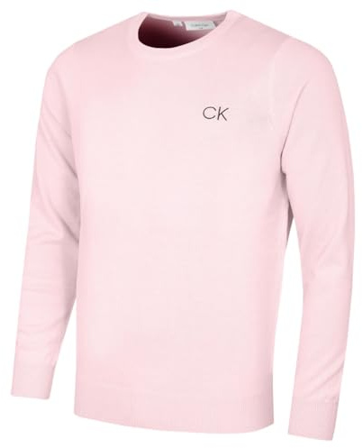 Calvin Klein Golf Hommes col Rond Pull Tour - Rose - M