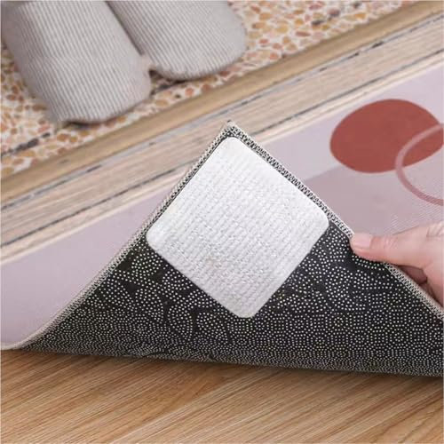 ZOFUN 8 Stück Antirutschmatte für Teppich, 10x10CM Anti Rutsch teppichunterlage, Teppich Rutsch Stop rutschfeste Unterlage für Hartholzböden rutschfest Teppichgreifer