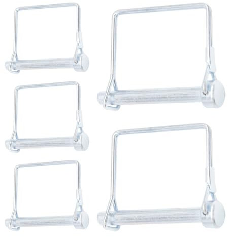Hocansen Lot de 5 goupilles pliantes 6 x 50 mm - En acier au carbone - Tige carrée - Goupille de verrouillage - Pour remorque de ferme (8 x 60 mm/FX)