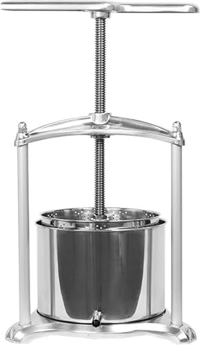 LYJYUJIE Pressa Dell'uva, Macinavino Manuale, Pressa del Vino della Frutta con Struttura Triangolare E T-Maniglia per Fare Vino, Succo (6L)~/
