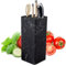 Bloque de Cuchillos: Soporte Universal para Cuchillos, Flexible Sin Cuchillos, para Mesa de Cocina (Negro, 23x10cm)