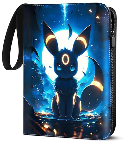 GEERDAN Sammelalbum für Karten, 50 Seiten, 900 Taschen, Tragbar, PU Wasserdicht, Reißverschluss, Geschenk für Kinder, Jungen, Mädchen & Sammler