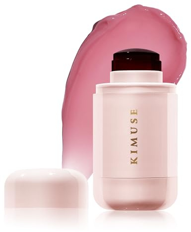 KIMUSE Jelly Cheek & Lip Tint, Colorete Acuarela, Maquillaje Multiusos, Tinte para Mejillas, Labios y Ojos, Ligero, Color Translúcido y Acumulable, Fórmula Vegana, Cruelty-Free