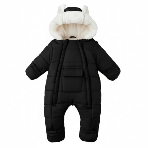 AiWMGL Baby Girls Boys Snowsuit Newborn Winter Clothes Bear Outfit Suit Infant Hooded Jumpsuit Romper Fleece Coat Jacket Outwear