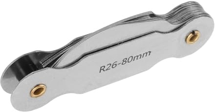 DIYEAH Medidor De Radio Metálico Portátil De Calibre Para Medición De Arco Convexo Resistente y Preciso Para Profesionales y Principiantes