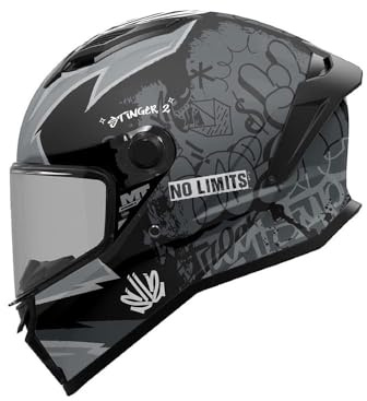 MT Helmets Stinger 2 – Casco Moto Integral Deportivo con Pantalla Antivaho Compatible con Pinlock, Visor Solar Full Vision, Interior Lavable y Calota HIRP | Homologado ECE 22.06 & DOT