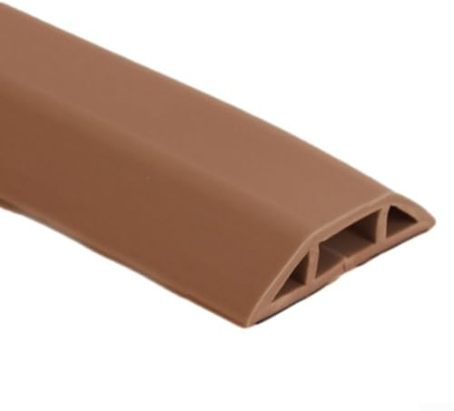 Canal de cable de PVC blando de 1 m, perfecto para mantener los cables seguros y organizados en cualquier entorno (marrón claro)