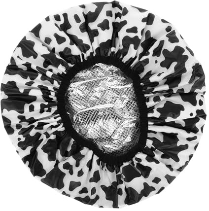 FESTFENDS Bonnet de Bain Imperméable pour Femmes Design Autochauffant, en Satin et Aluminium, Facile à Transporter pour Soin Capillaire et Voyage