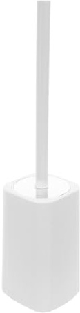 BESPORTBLE Cepillo de Baño Montado Pared Cepillo de Inodoro de Mango con Soporte Diseño Ahorrador de Espacio para Limpieza Profunda Rincones Muertos Kit para Baño Blanco