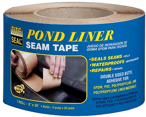 Tite Seal PLST325 Self Adhesive Double Sided Butyl Pond Seam Tape, 3 by 25'