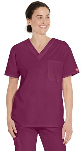 Dickies bröstficka för män topp medicinsk skrubb tröja