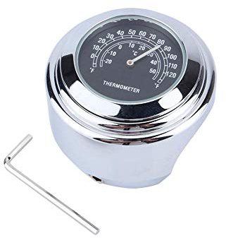 Qiilu motorcykelstyretermometer, slitstark aluminiumlegering 7/8 - 1 styrtermometer för motorcykel