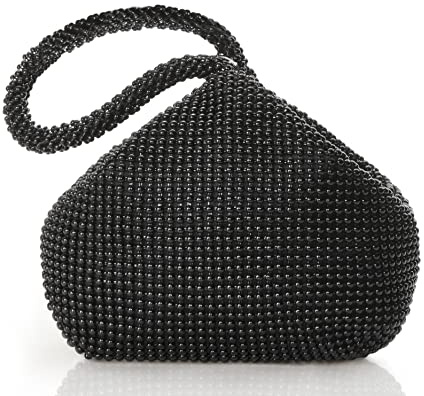 BABEYOND Women's Beaded Clutch Evening Bags Vintage Elegant Triangle Purse for 1920s Party Prom Wedding