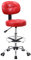 YOFXZGR Barhocker mit Lehne, 360° Drehstuhl mit Rollen, Barhocker Höhenverstellbar 58-70cm, PU Leder Chair Rollhocker, Salon Friseurstuhl Bartisch Barstuhl Schemel (Rot)