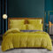 Fleece Winter Warme Bettwäsche 135 x 200 4teilig Gelb Grau Cashmere Touch Warm Plüsch Bettbezug Flauschig Microfaser Winterbettwäsche Bedding Set Reißverschluss mit Kopfkissenbezüge 80x80 cm