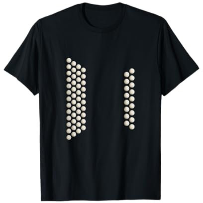 Steirische Harmonika Kostüm, Ziehharmonika Quetschn Knöpfe T-Shirt