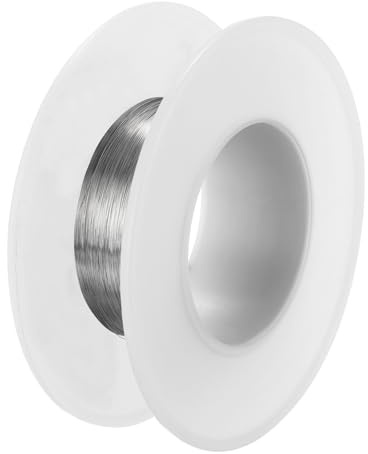 PATIKIL Filo in Acciaio Inossidabile 304, 328 Piedi 0.1mm 38 Calibro Filo Gioielli, Filo Creazioni Artigianali Braccialetti, Perline, Fai da Te, Argento