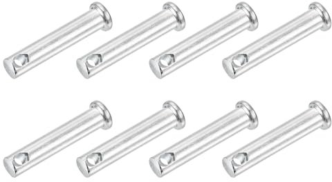 sourcing map 8Pcs 5/16x1-1/2 Single Hole Clevis Pins, Carbon Steel Flat Head Single Hole Clevis Pins for Mechanics Repair, Furniture Installation, Industrial Equipment, DIY (Blue White)