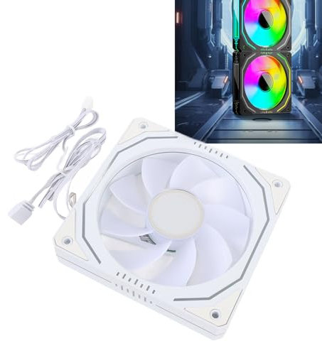 RGB CPU-Fläkt, 120 Mm 3-stifts ARGB-fodral Fläkt PWM-kontroll, 800 Till 1800 RPM Kylfläkt, PWM PC-fläkt för Datorchassi och CPU-kylare (Omvända blad)
