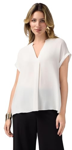 Oltre: Blusa in Viscosa con Profili in Raso Bianco. S Stagione Autunno Inverno 2025